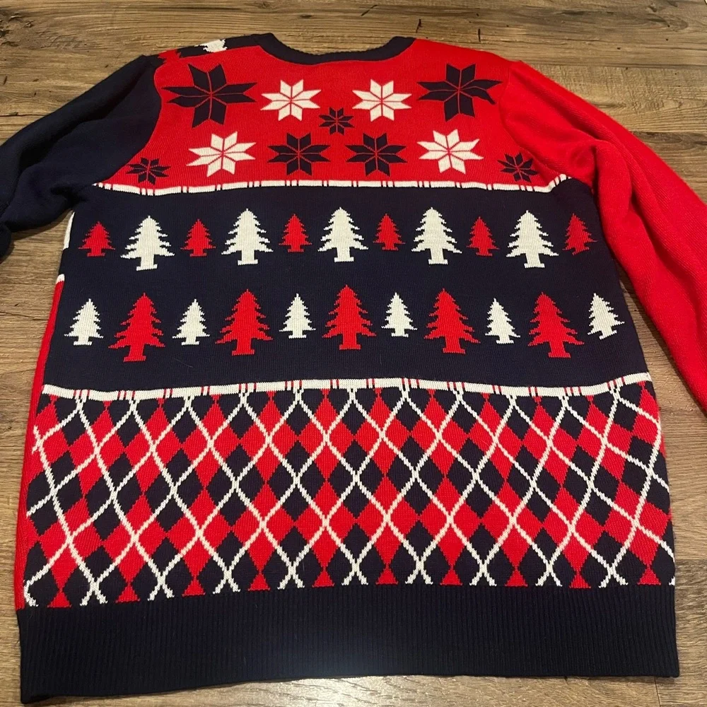 NFL New England Patriots Ugly Christmas Sweater Team Apparel large